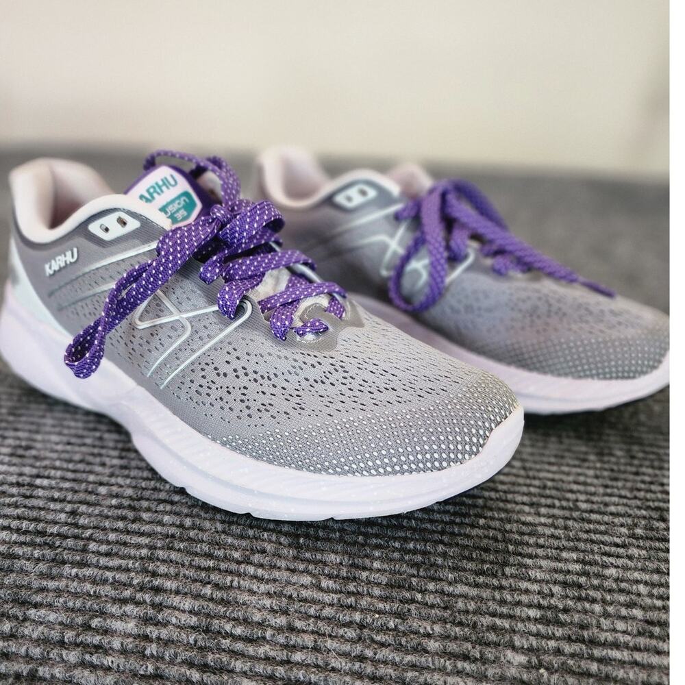 Karhu Fusion Ortix 3.5 Women's Size 10 Running Shoes Gray/Orchid